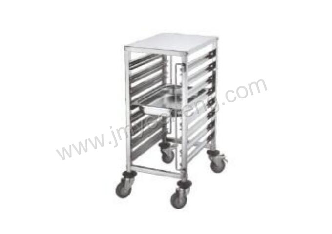 S/S Single-Line Tray Trolley With Table