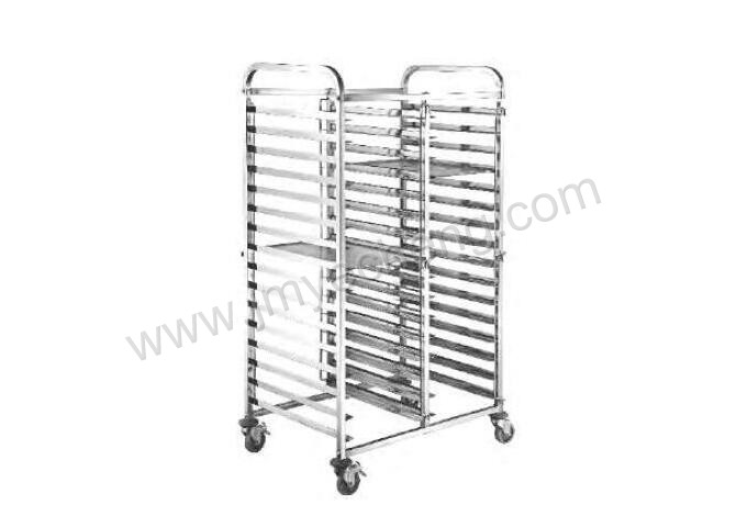 S/S Double-Line Tray Trolley