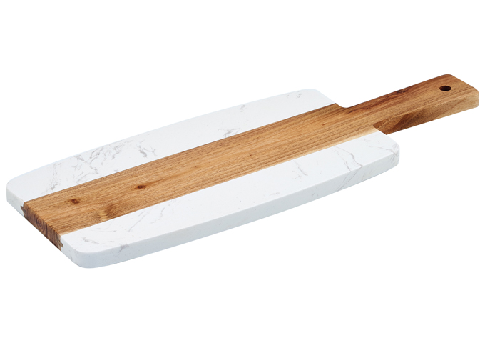 White Marble&Acacia Wood Serving Board