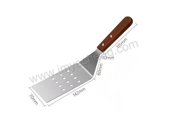 Perforated Blade Turner With Wooden Handle