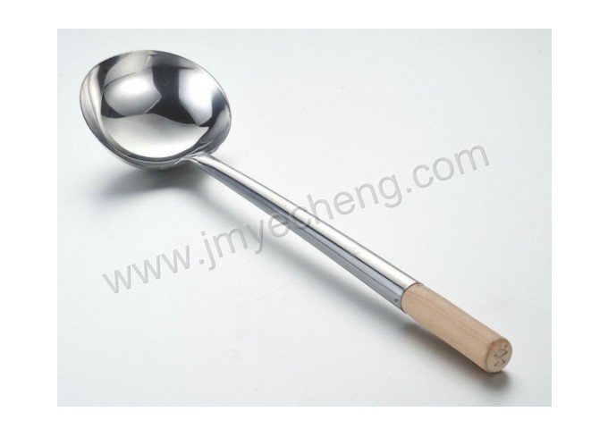 S/S Ladle With Wooden Handle