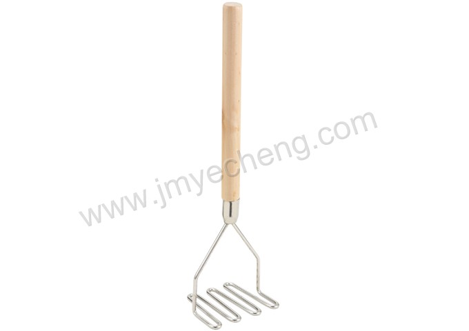 Steel Potato Masher-Wooden Handle