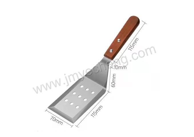 Perforated Blade Turner With Wooden Handle