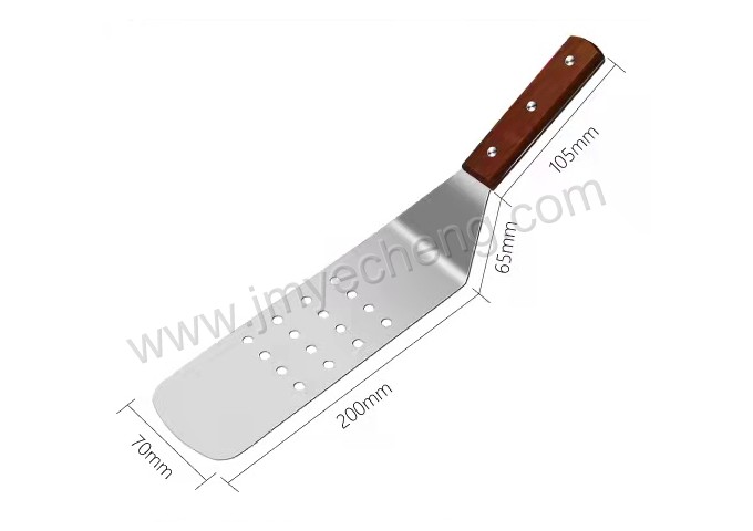 Perforated Blade Turner With Wooden Handle