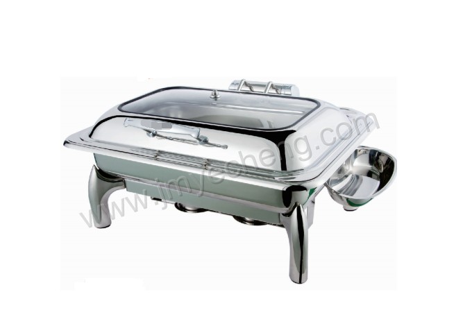 Full Size Chafing Dish W/Glass Window Lid