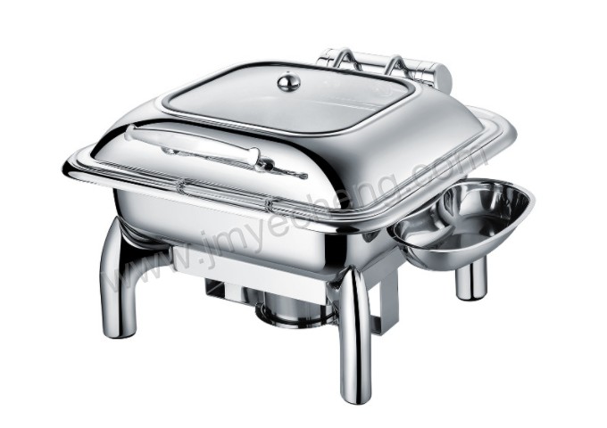 2/3 Size Chafing Dish W/Glass Window Lid